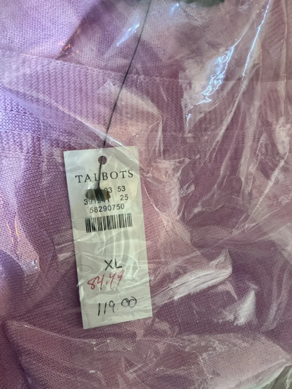 Talbots | NEW Pink Lavender Merino Wool V-neck Pullover Sweater